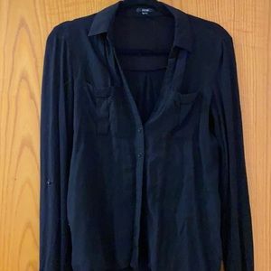 BUTTON UP BLACK SHIRT